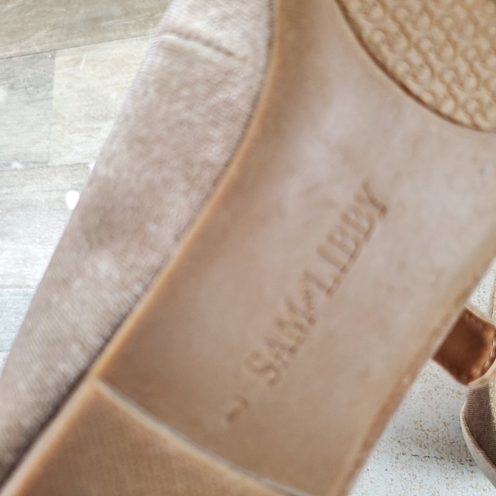 SAM & LIBBY Fredi Womens Mary Jane Flats Sz 7 Spiced Carmel Brown Velvet Buckle - Picture 11 of 12